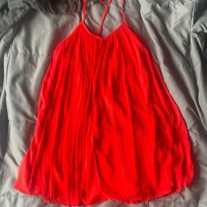 Red/orange Abercrombie flowy mini dress